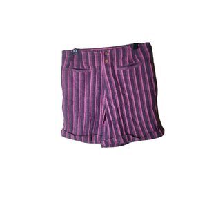 Soft Surroundings Dulcinea Women's Cotton Blend Pink Striped Shorts Size Small t